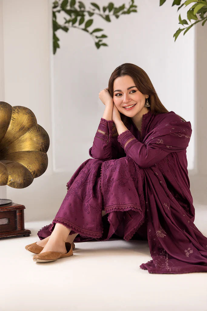 GRACE EMBROIDERY DHANAK 3PC UNSTICH